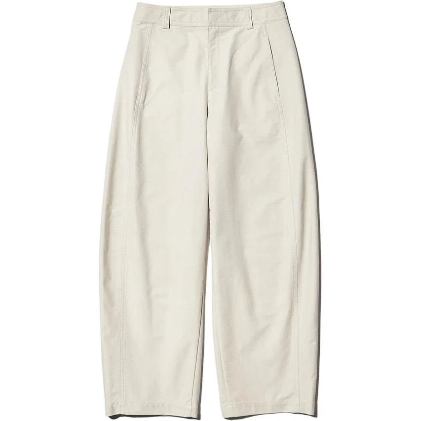 Женские брюки повседневные свободного кроя с широкими штанинами UNIQLO, Light Beige