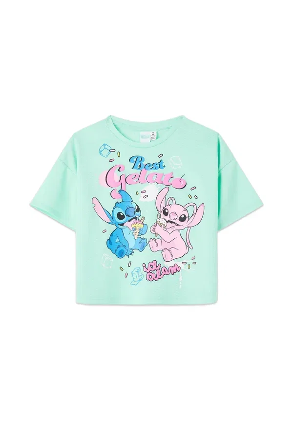 Футболка с принтом Disney Classics Terranova Verde Acqua Chiaro, светло-бирюзовый