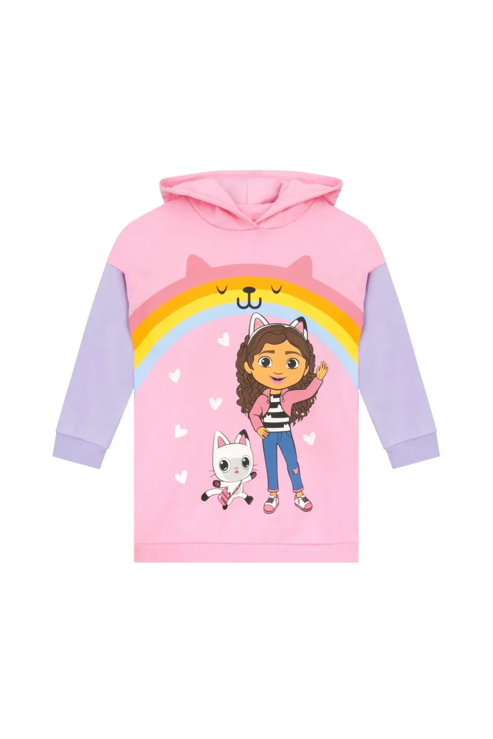 Детский удлиненный худи Gabby's Dollhouse Dreamworks, Pink