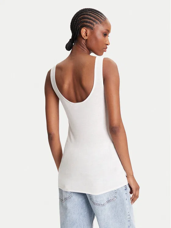 Топ regular fit Calvin Klein, кремовый — фото 3
