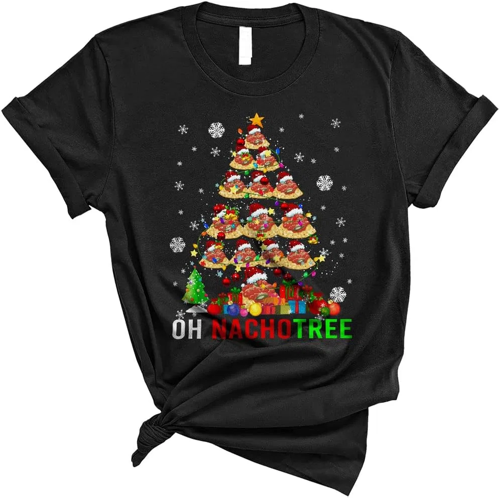 Мужская футболка свободного кроя с принтом Nacho Tree, Black