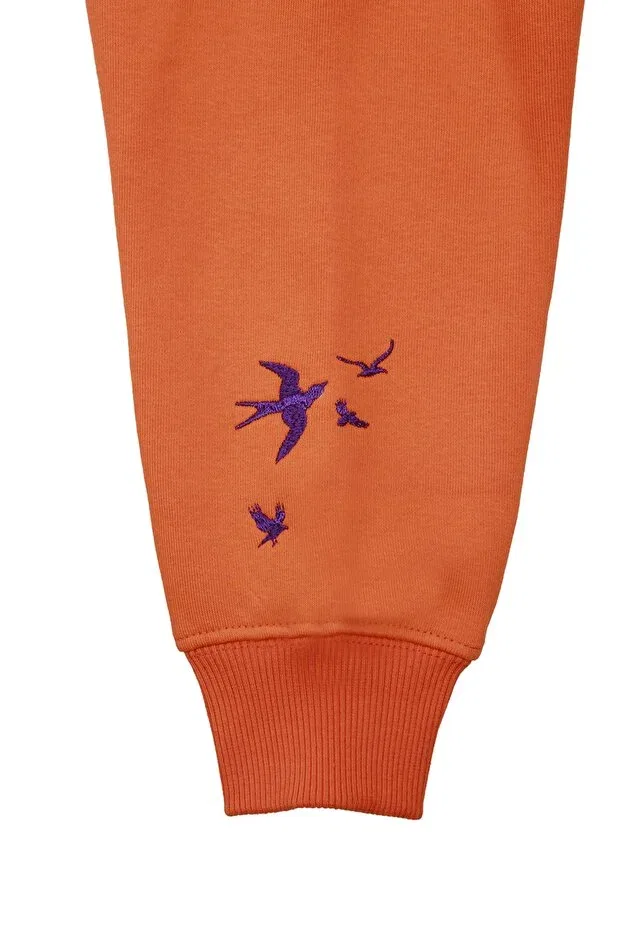 Детский спортивный комплект для девочек хлопковый High Five, Orange — фото 4