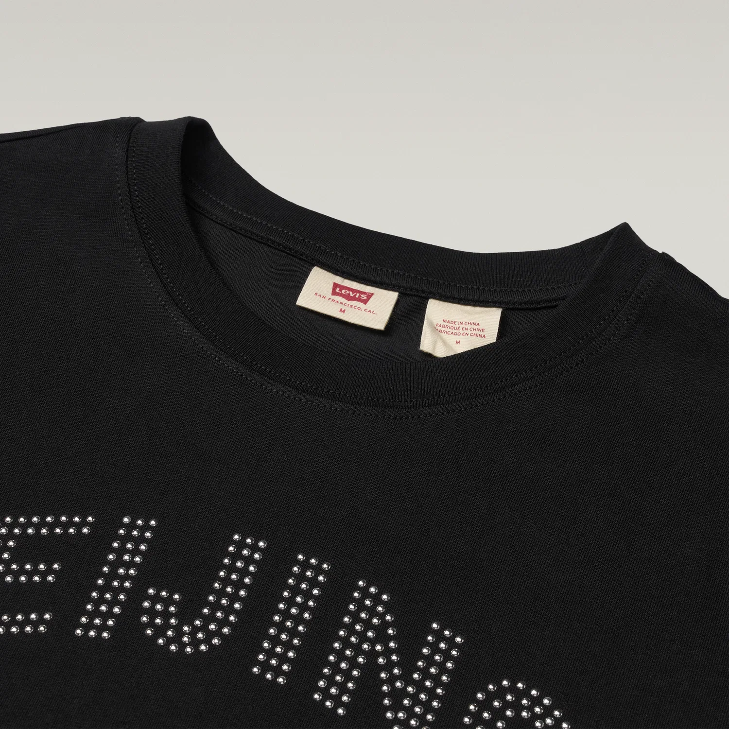 Женская футболка с круглым вырезом Beijing Levis, Black — фото 4