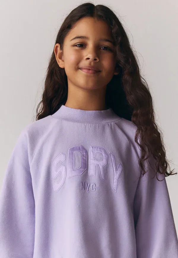 Комплект: футболка и брюки из хлопка Superdry & Co, Lilac and Navy, темно-синий/сиреневый — фото 3