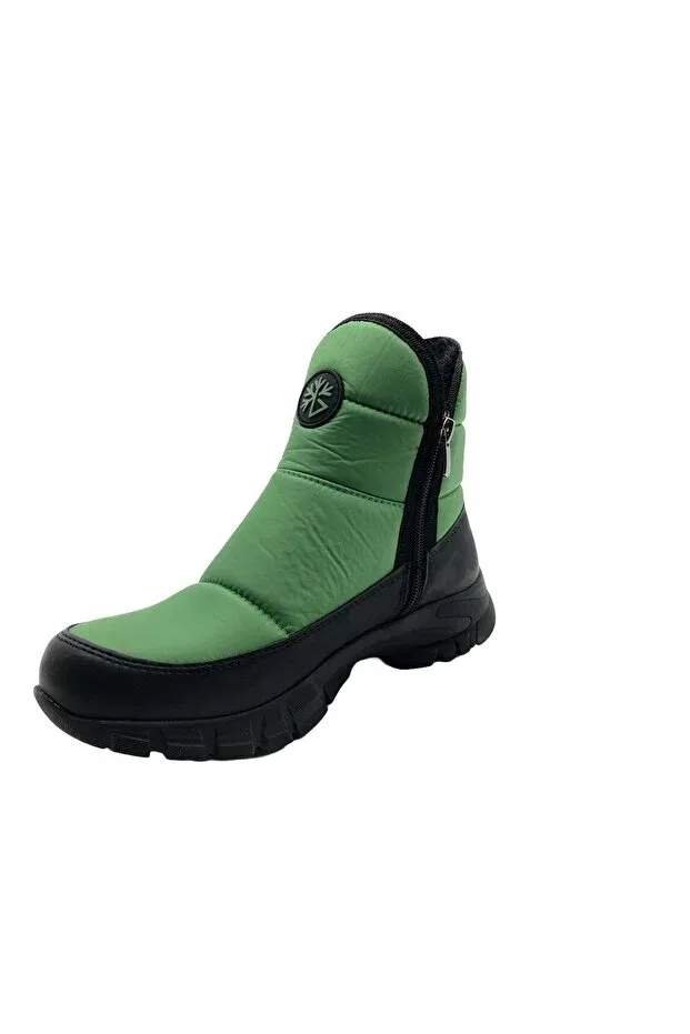 Детские снежные ботинки водонепроницаемые Çiğdem Kundura, Green-Dress With Zipper-Armband — фото 3