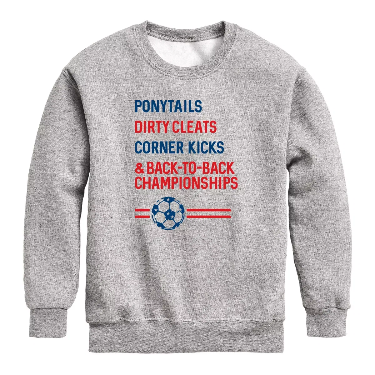 Детское флисовое платье с принтом Ponytails Dirty Cleats Instant Message, Athletic Heather