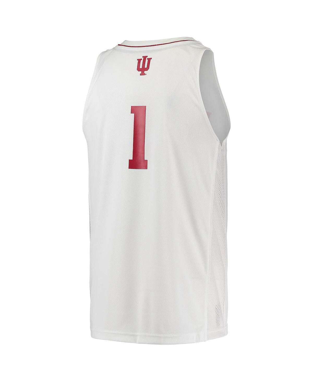 Мужская баскетбольная майка indiana hoosiers swingman team 1 кремового цвета adidas, кремовый — фото 4