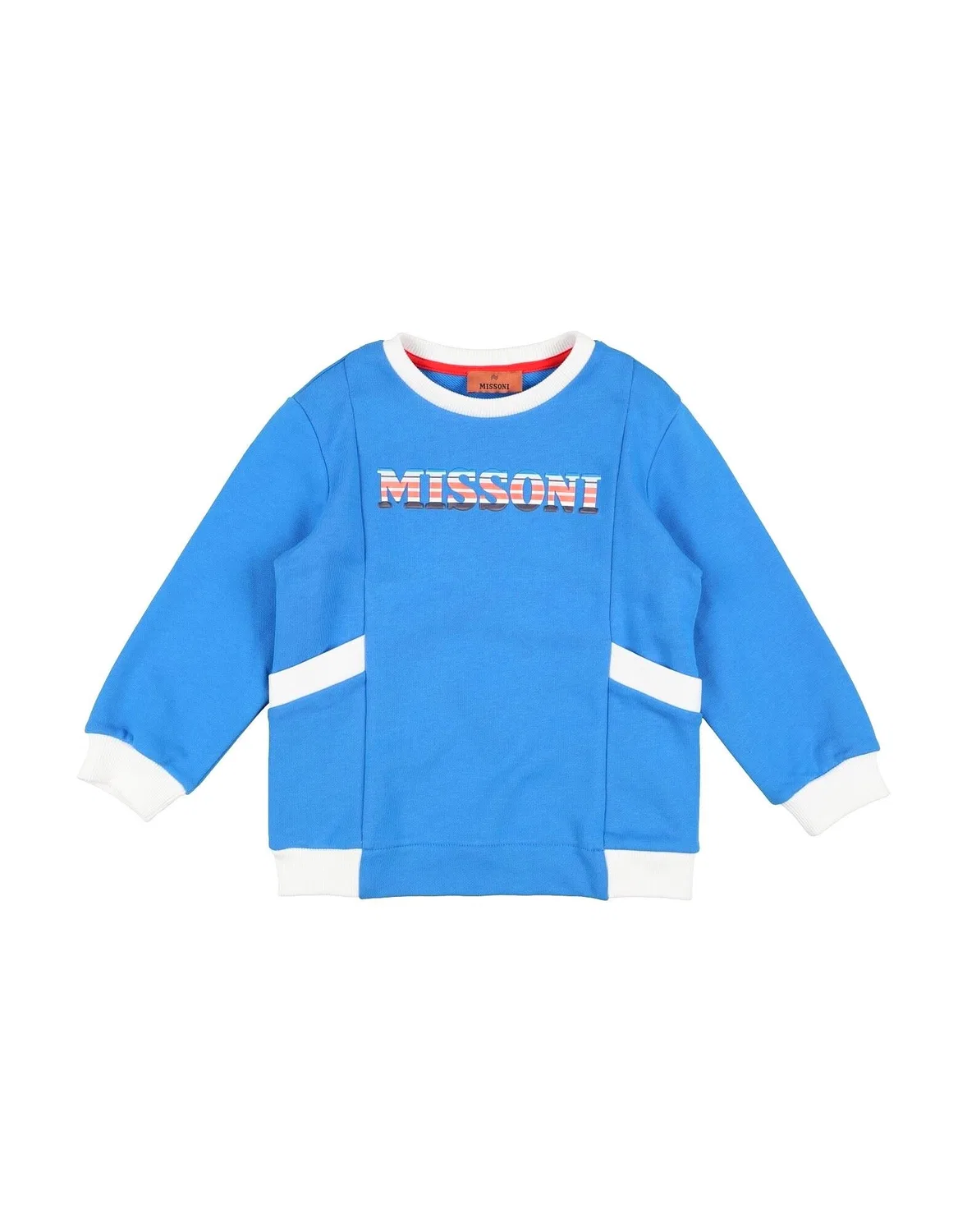 Детский свитшот для мальчиков с длинным рукавом Missoni, ярко-голубой