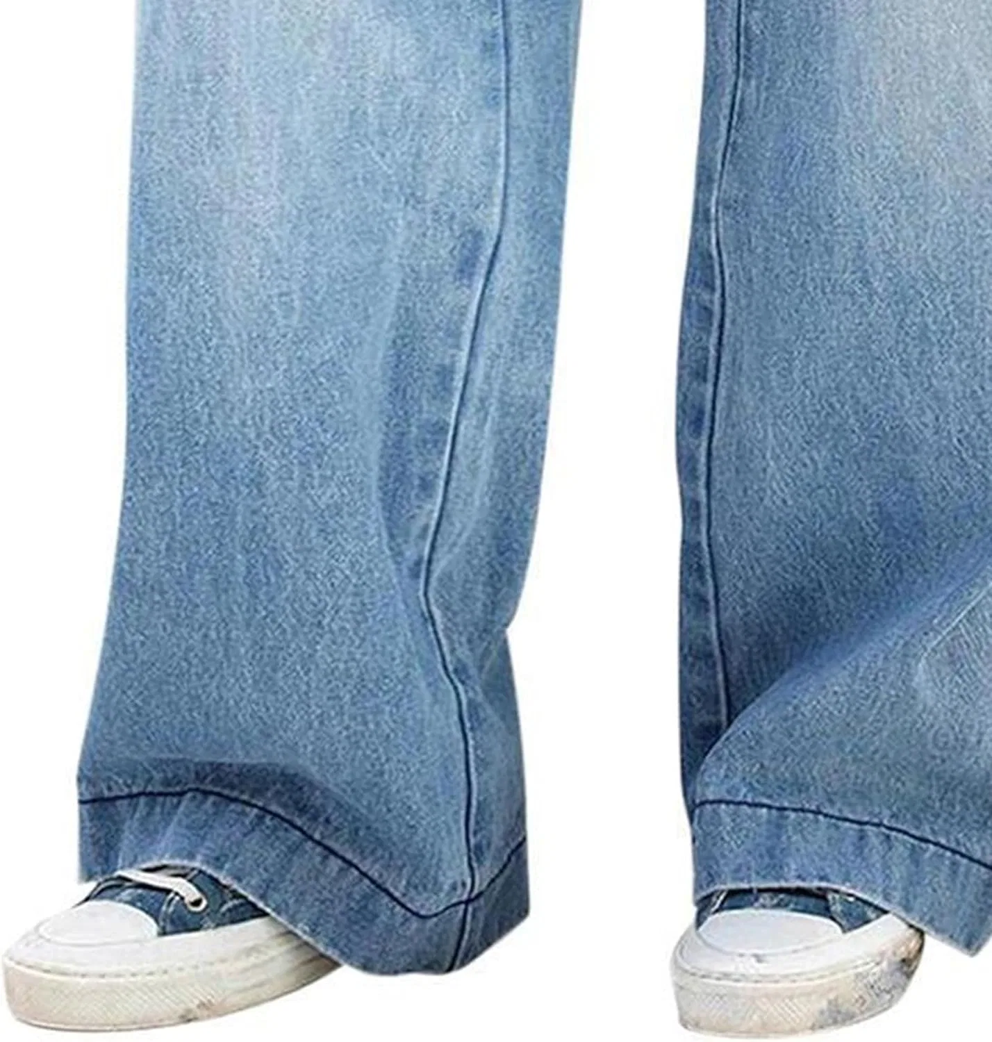 Джинсы свободные, Low Waist, Wide Leg Jeans, голубой — фото 2