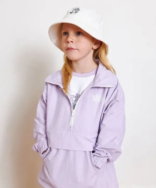 Куртка из нейлона на молнии, Enfant, Marithé Kids, светло-фиолетовый