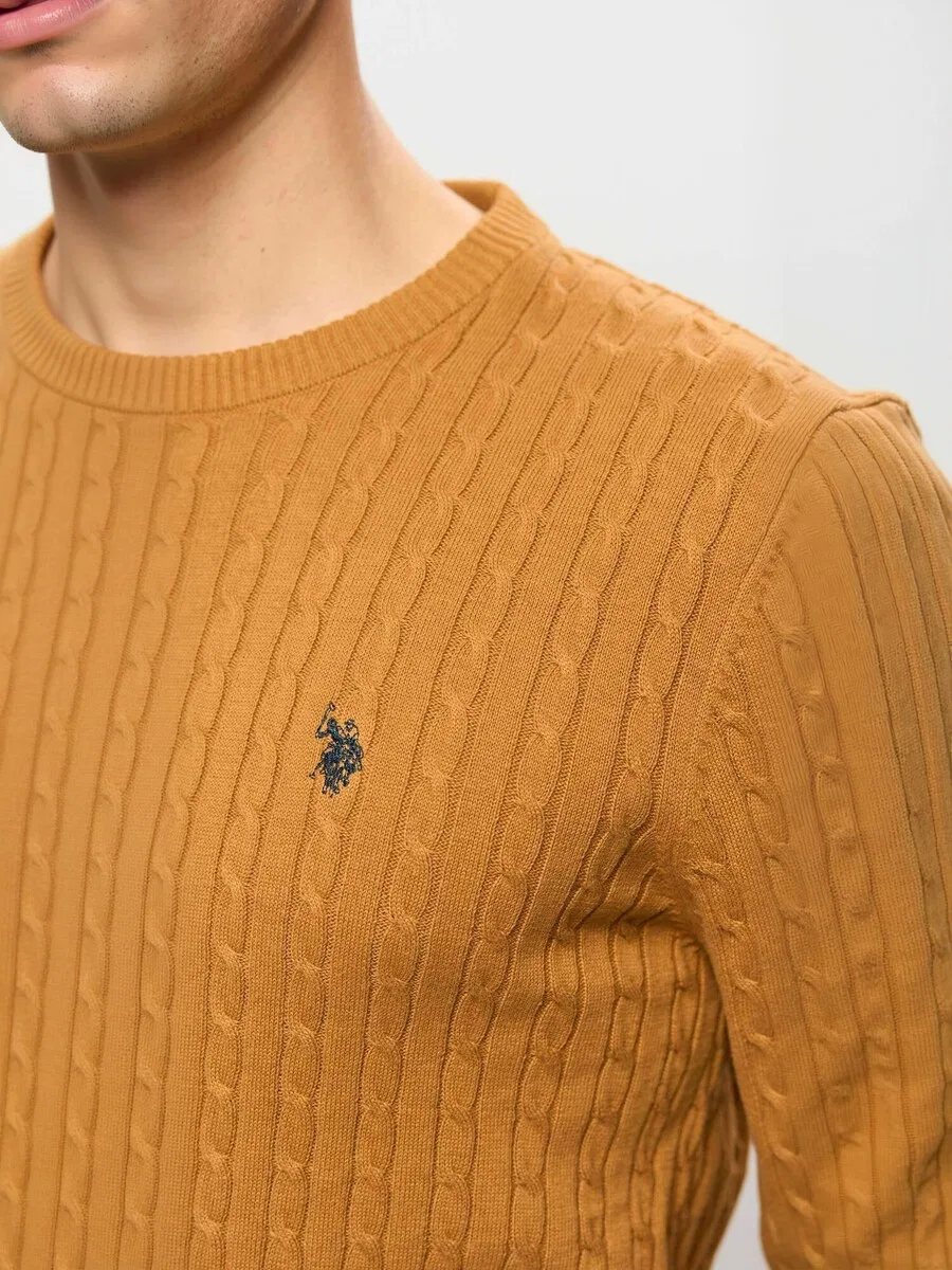 Свитер U.S. POLO ASSN. 'UMMads' коричневого цвета — фото 4