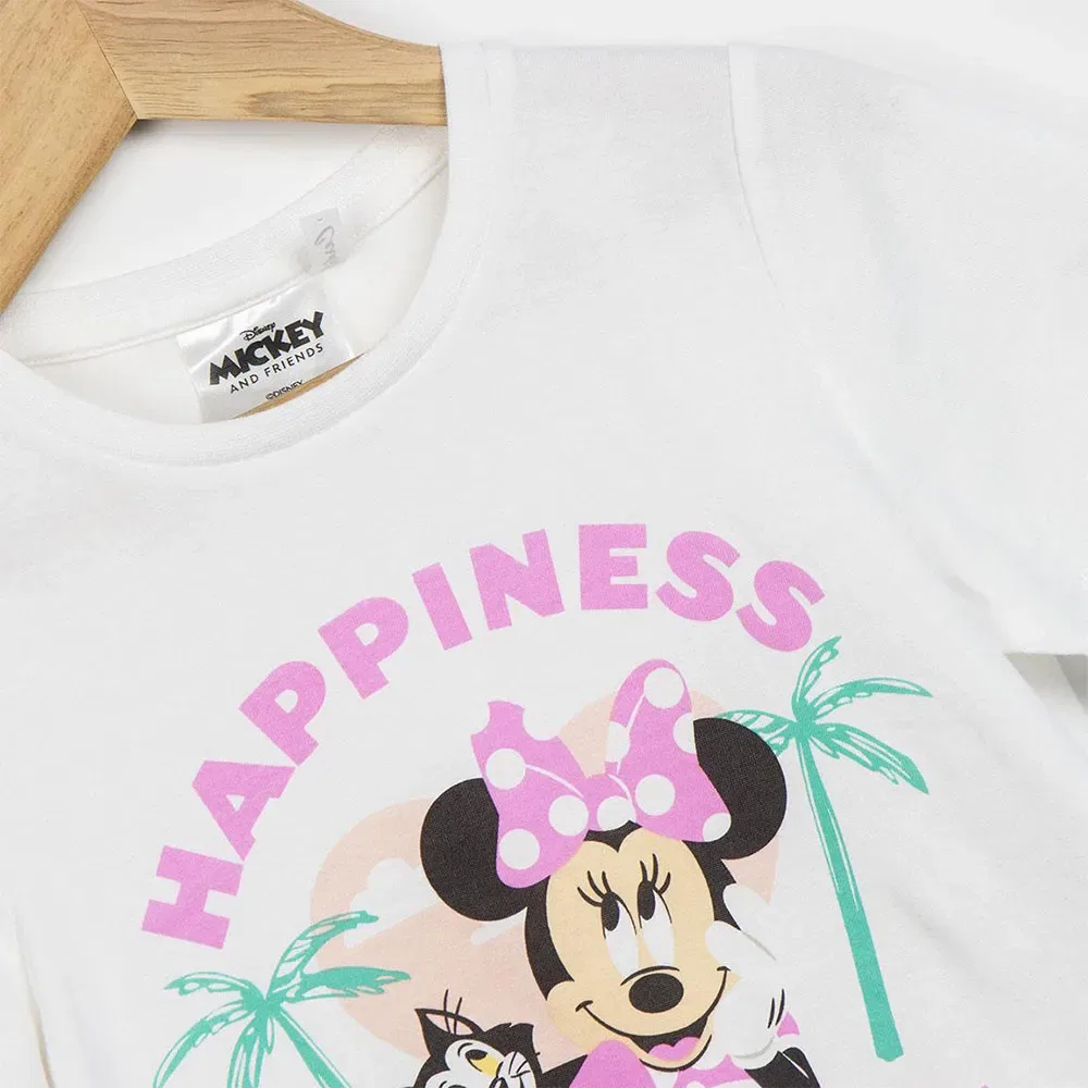 Детская футболка для девочек с принтом Minnie Mouse Disney, White — фото 3