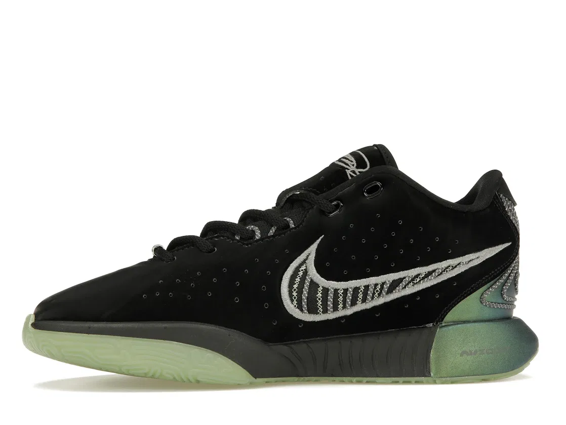 Детские кроссовки для мальчиков с длинным шнурком Nike LeBron 21 Nike, Black/Iron Grey/Oil Green/Metallic Pewter — фото 3