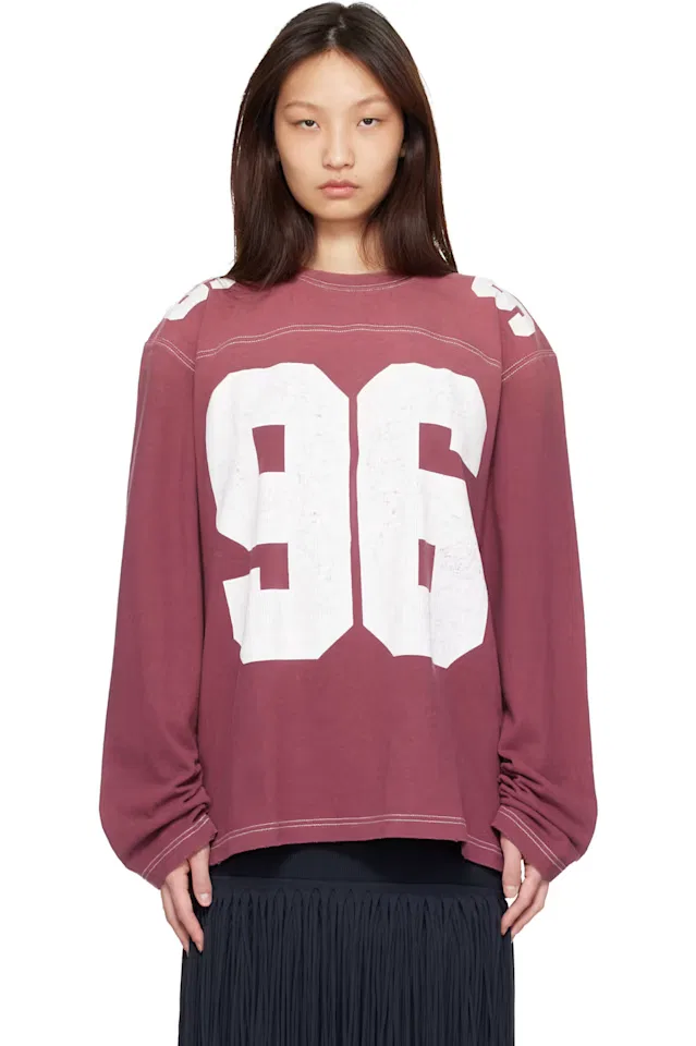 Футболка с красным логипом Acne Studios