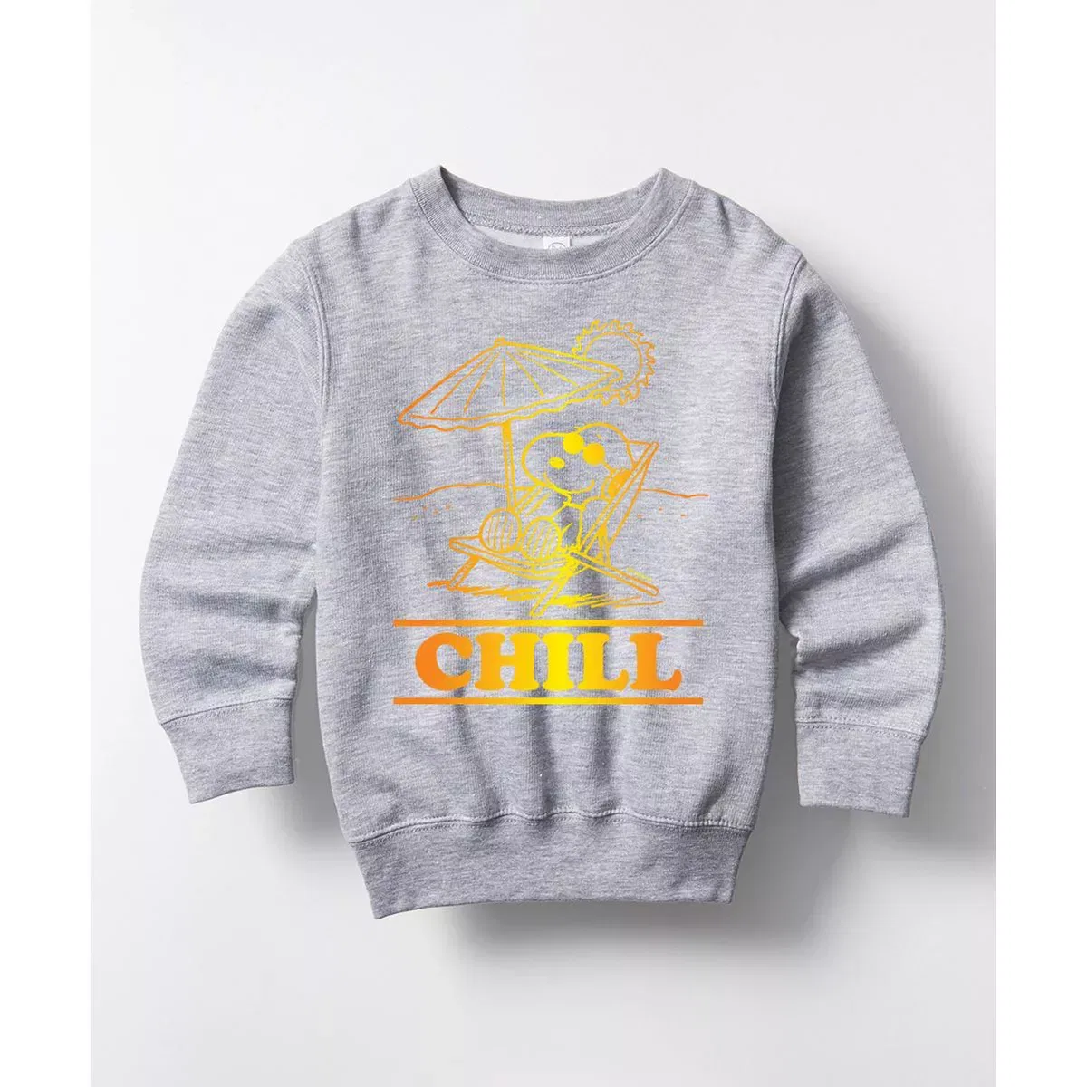 Детское свитшот с длинным рукавом с принтом Chill Snoopy Peanuts, Black