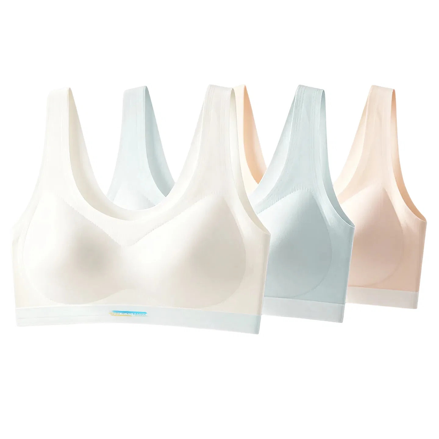 Детское белье для девочек спортивное Red Bean, Цвет Ivory+Light Blue
