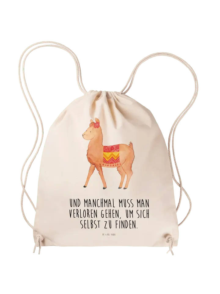 

Спортивная сумка Mr & Mrs Panda Sportbeutel Alpaka Stolz, кремовый