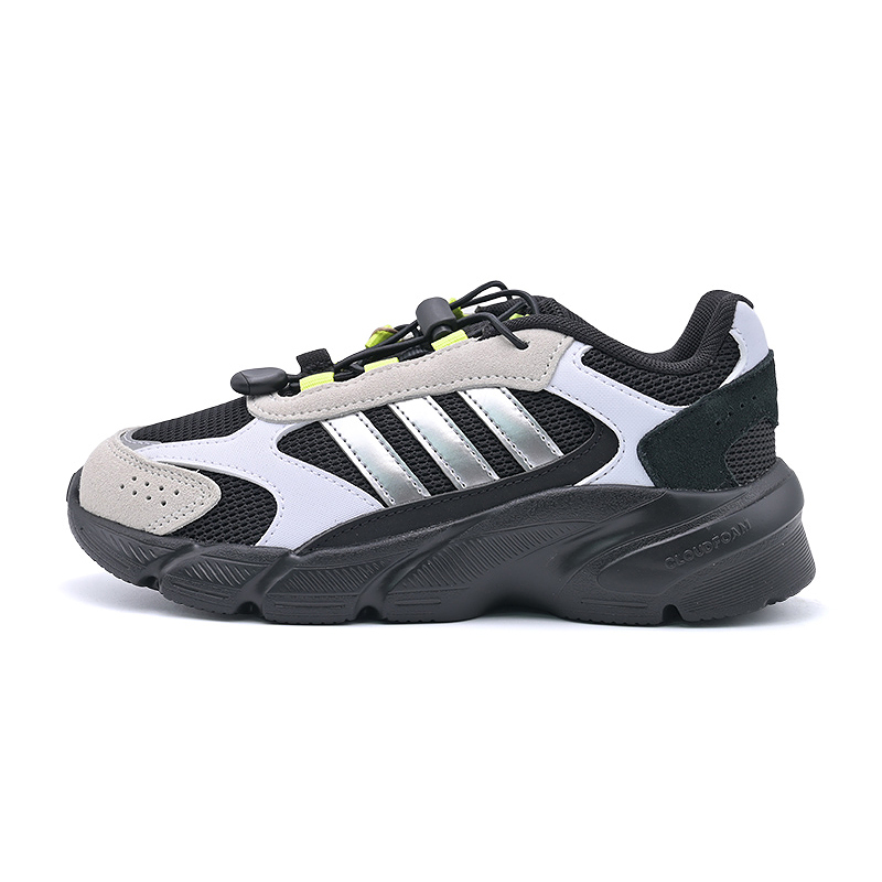 Adidas Детские беговые кроссовки Crazy Chaos 2000 низкие дышащие черно-белые для детей 3-7 лет — фото 3