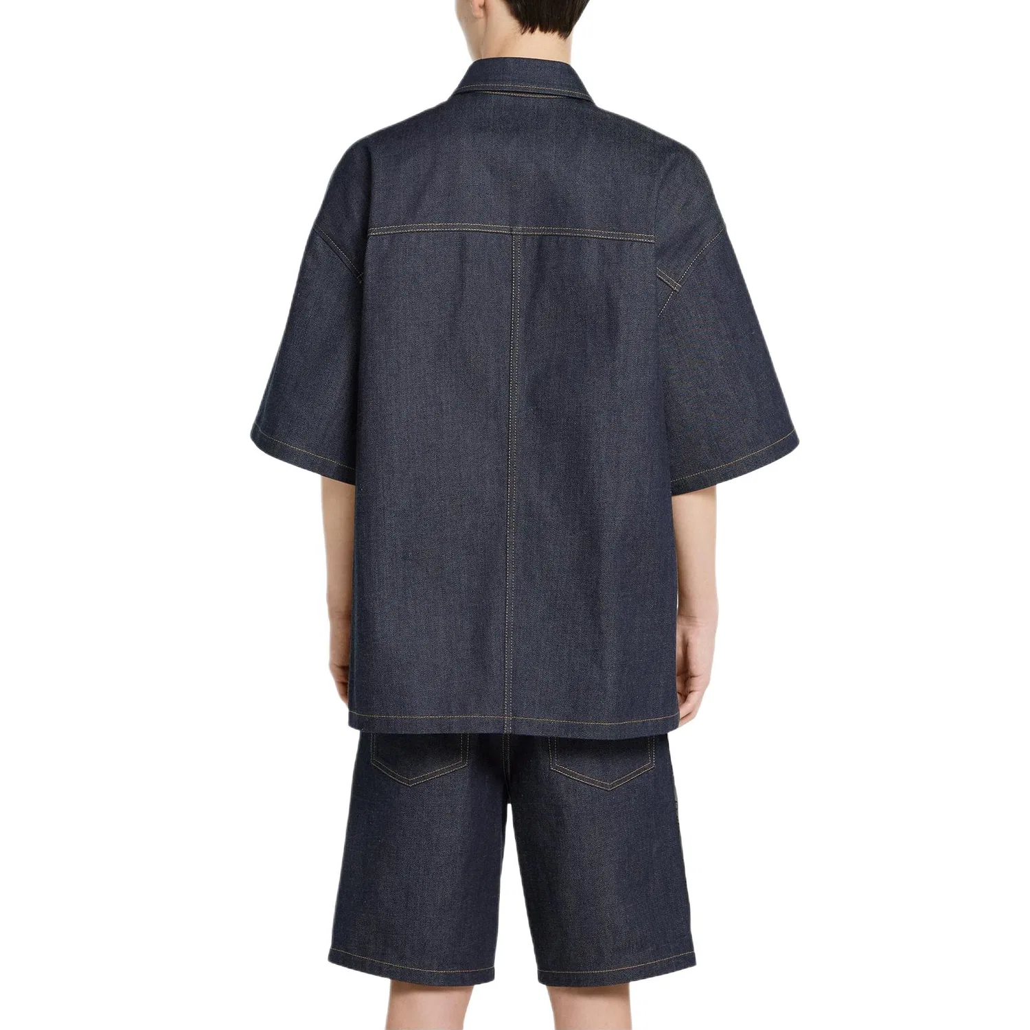 Рубашка мужская GUCCI Blue Pointed Collar Moderate Denim — фото 3