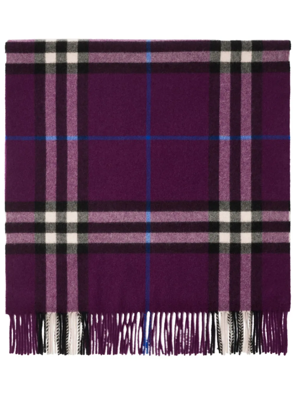 

Кашемировый шарф в клетку BURBERRY, фиолетовый