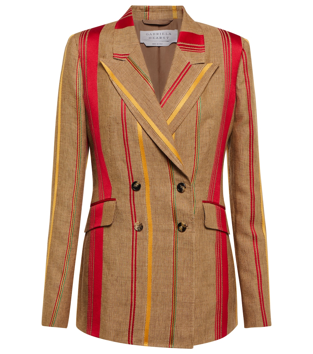 

Блейзер Angela из льна и хлопка Gabriela Hearst, Almond Multi