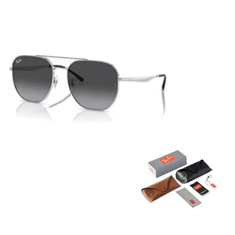 

RayBan Неправильная оправа солнцезащитных очков, Silver