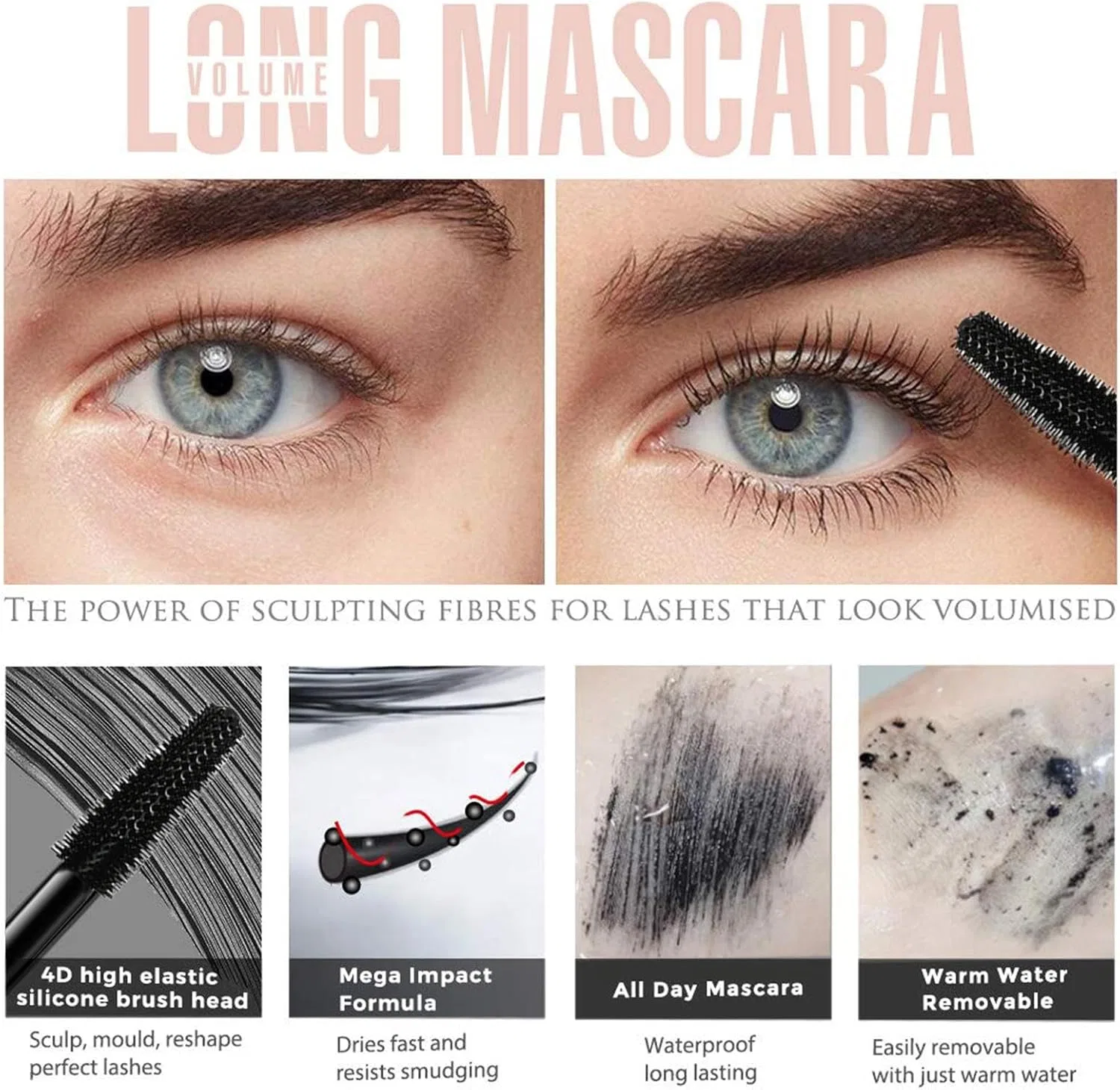 Тушь для ресниц Waterproof Prime Lash Mascara Generic, 10 мл — фото 4