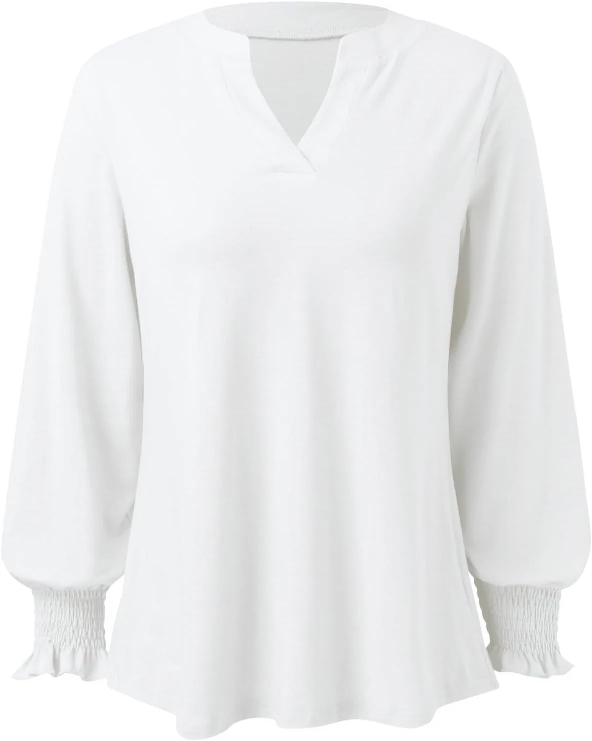 Блуза свободная с V-образным вырезом Lady Loose Tops, белый — фото 2
