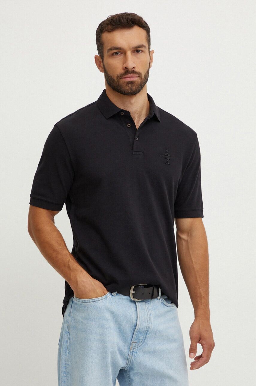 

Рубашка-поло Armani Exchange из хлопка, черный