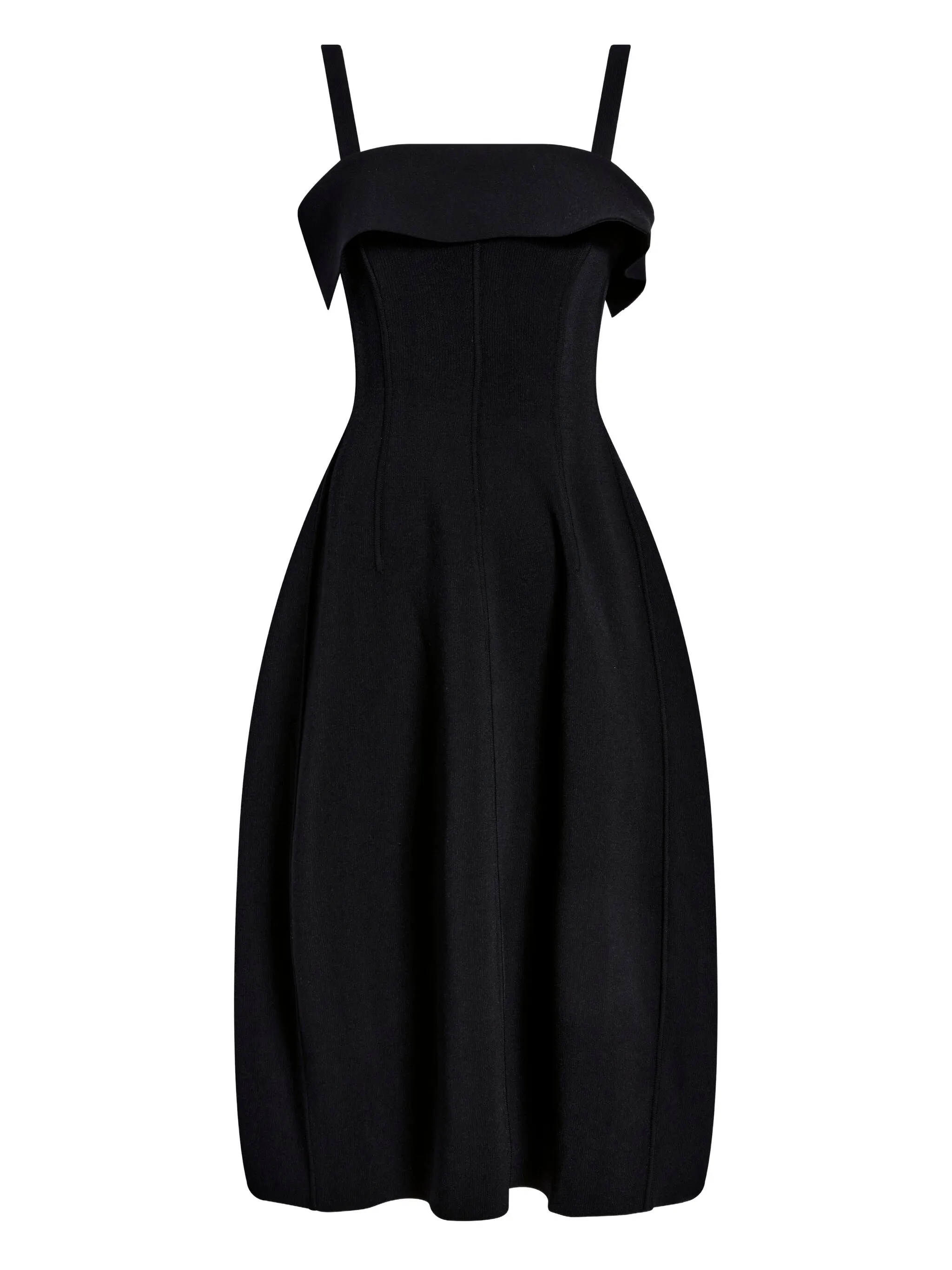 

Платье миди Blanca с оборками Proenza Schouler, черный