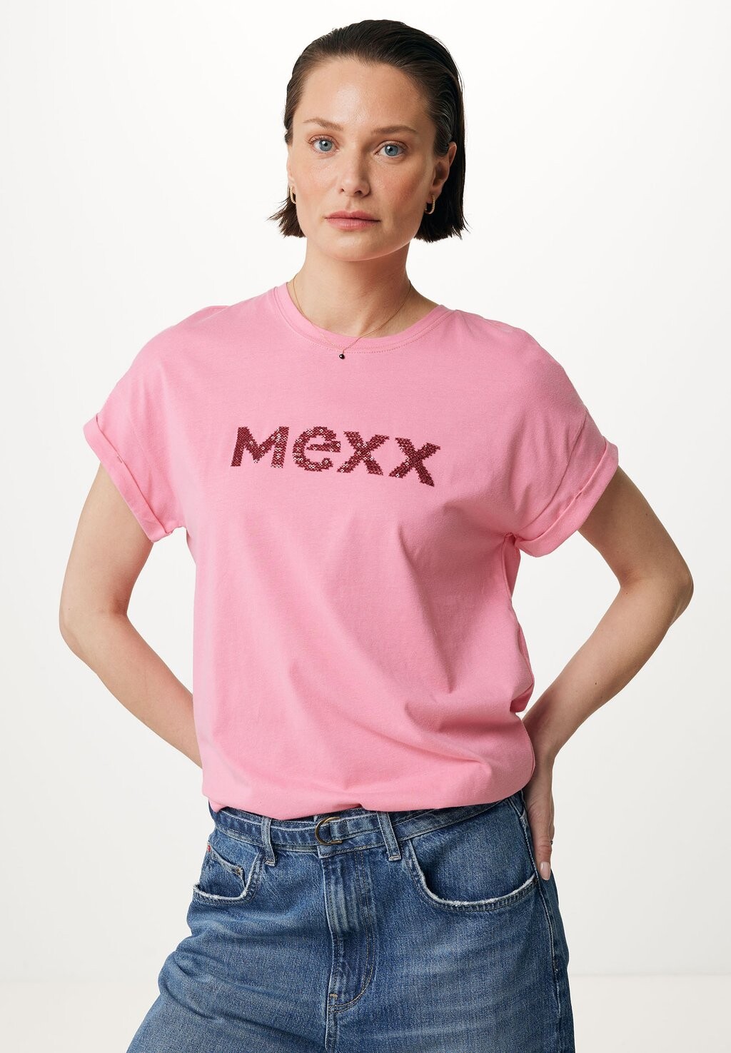 

Футболка с принтом Mexx, цвет bright pink