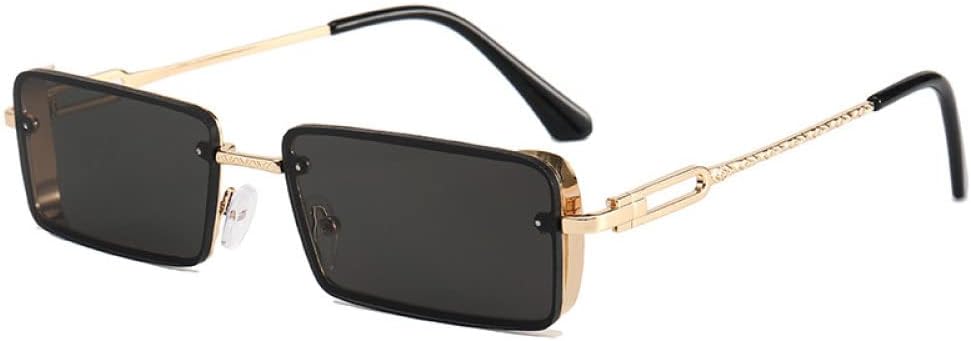 

Мужские солнцезащитные очки в винтажном стиле, серебристо-серые с градиентом, маленькие прямоугольные, женские солнцезащитные очки с защитой от УФ-излучения UV400 LANGSER, C03 Gold Gray