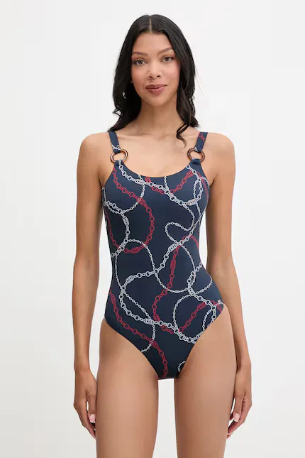 Купальник слитный, синий Tommy Hilfiger