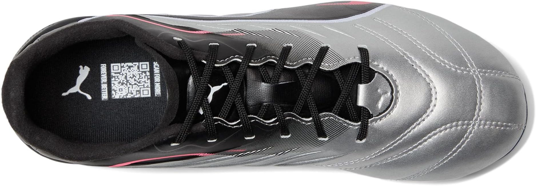 Кроссовки PUMA King Pro Firm, Artificial Ground Soccer Cleats, цвет Puma Silver-Puma Black-Sun Struck-Puma White — фото 2