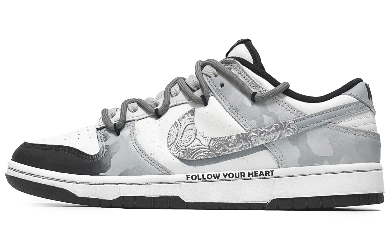 

Nike Кроссовки для скейтбординга Dunk Chaos Candlelight, износостойкие, низкие, мужские, серо-белые