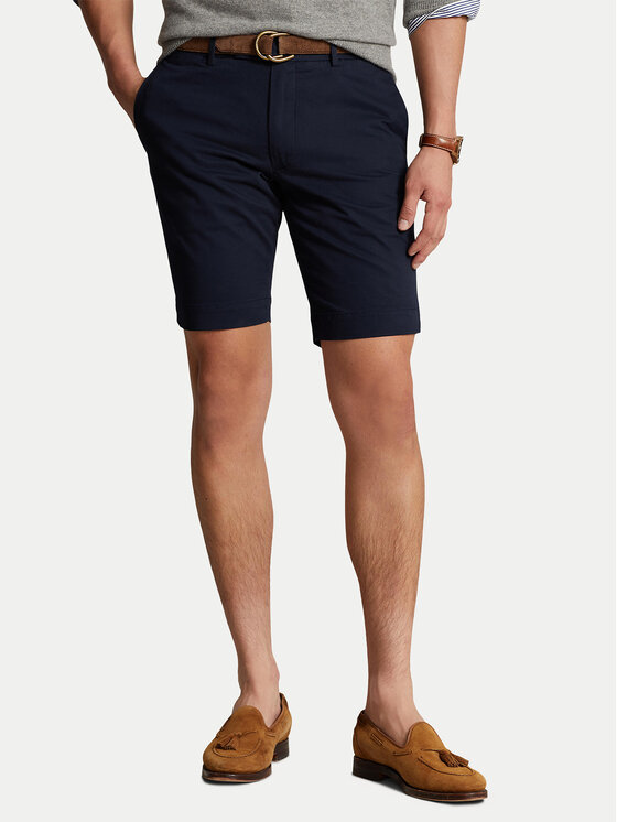 

Шорты облегающего кроя из ткани 710646709009 Polo Ralph Lauren, синий