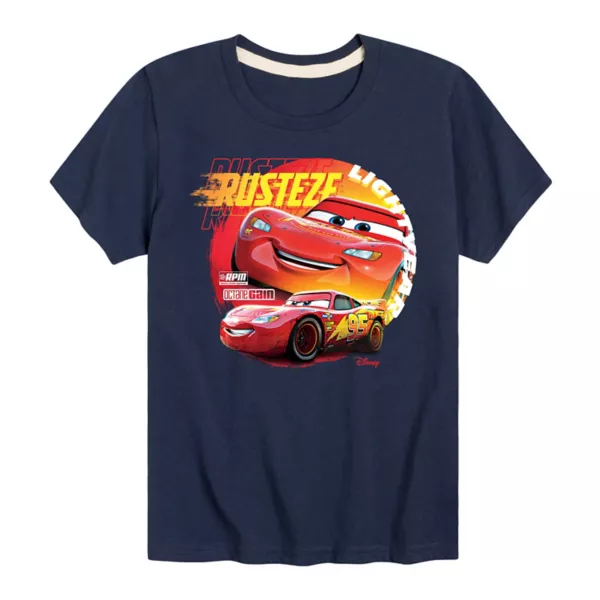 

Футболка Rusteze с рисунком S Cars Lightning McQueen Boys 8-20 Disney / Pixar, синий