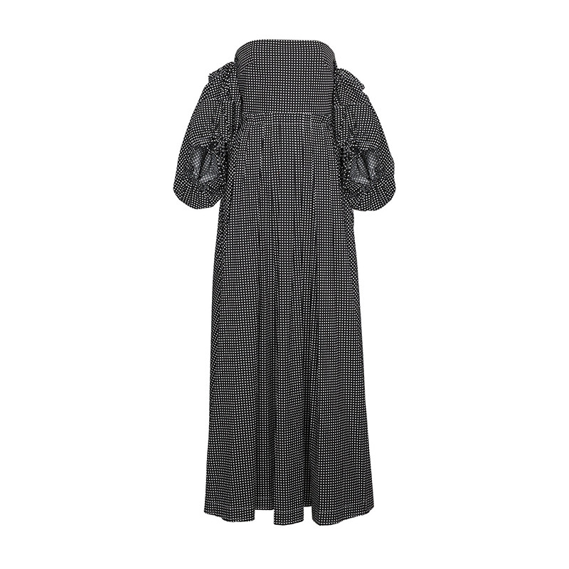 

LOEWE Женское черное платье с длинными рукавами