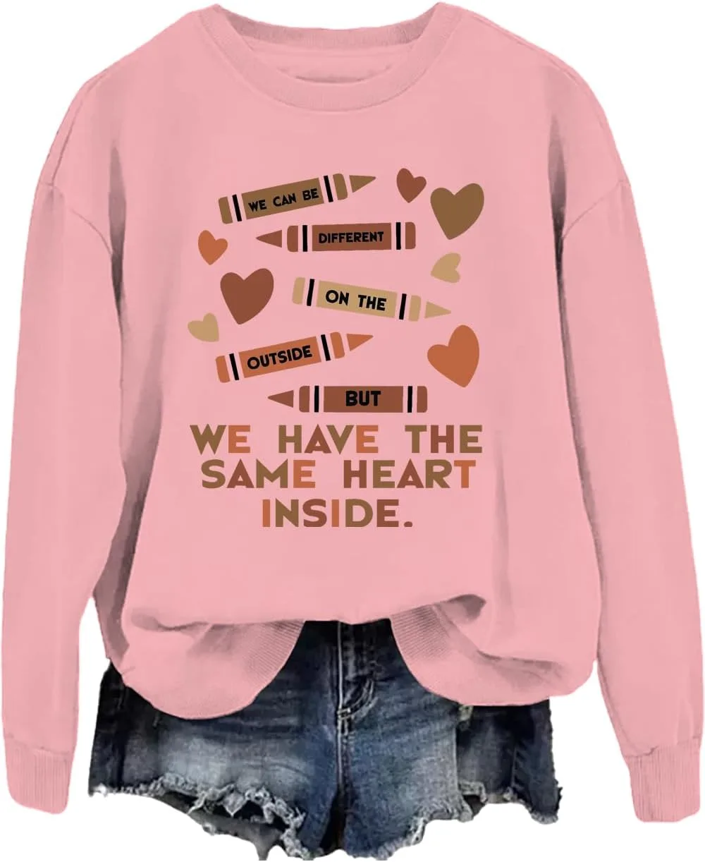 

Толстовка Black History Month We Can Be Different On The Outside But We Have The Same Heart Inside JWVEL