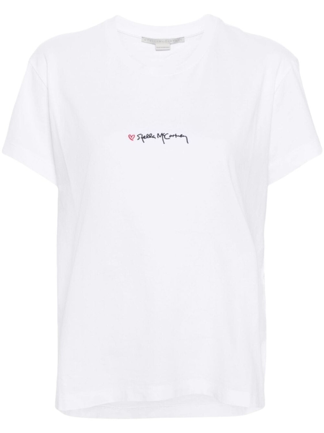 

Stella McCartney футболка с вышитым логотипом, белый