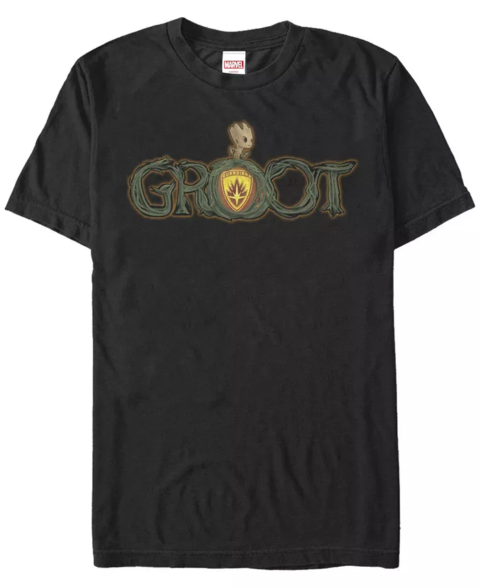 

Футболка с коротким рукавом Marvel "Guardians of the Galaxy" Baby Groot Shield для мужчин Fifth Sun, черный