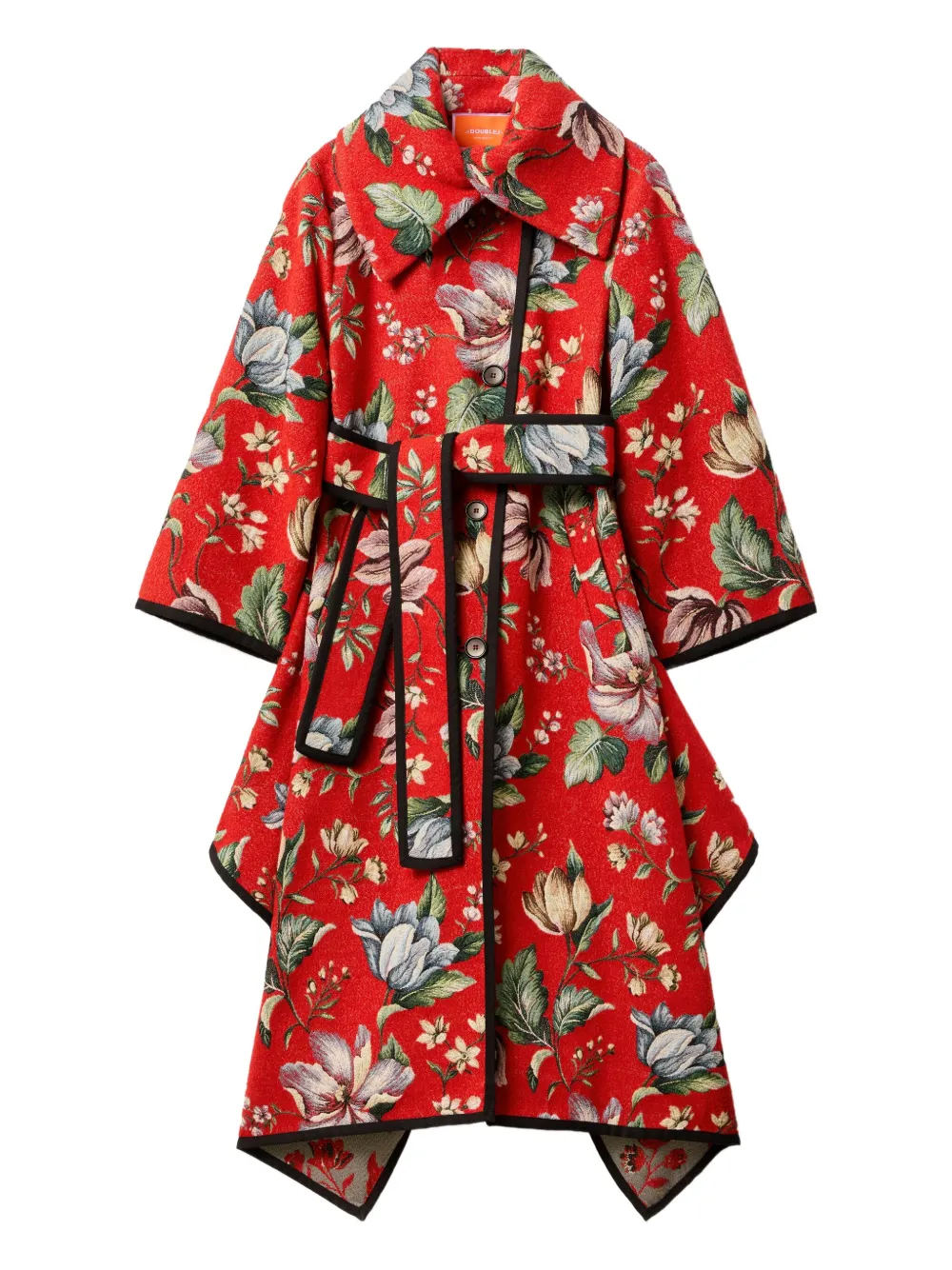 

Пальто с цветочным принтом La Doublej, красный