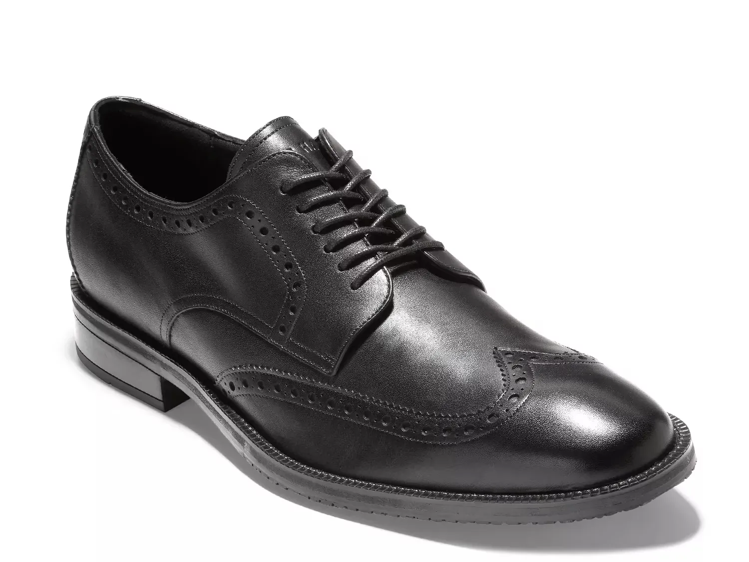 

Современные оксфорды с перфорацией Wingtip Cole Haan, Black Leather