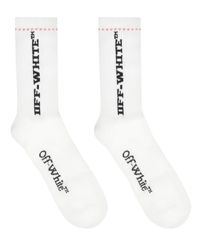 

Хлопковые носки с логотипом интарсии Off White, белый