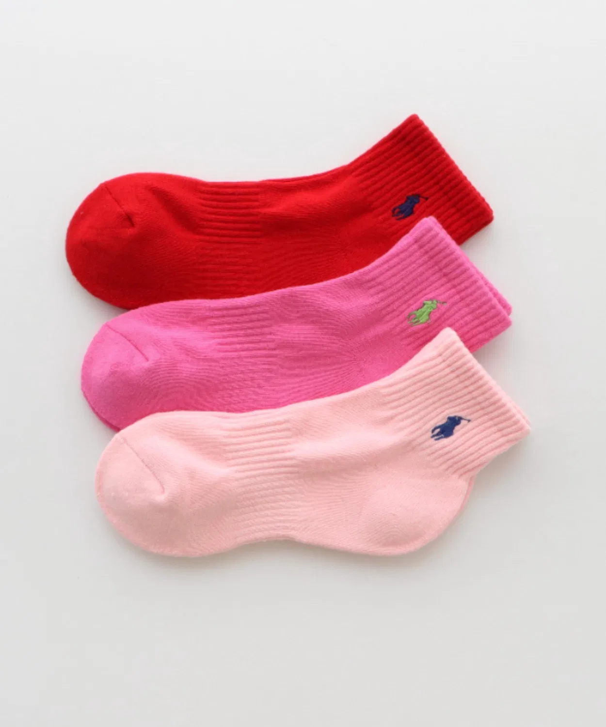 Носки POLO RALPH LAUREN 3 пары, короткие, розовые