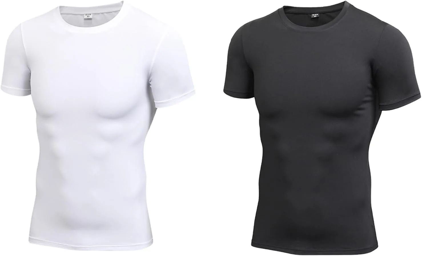 

2 упаковки мужских компрессионных футболок V-образным вырезом с коротким рукавом для бега и спорта UNeedVog