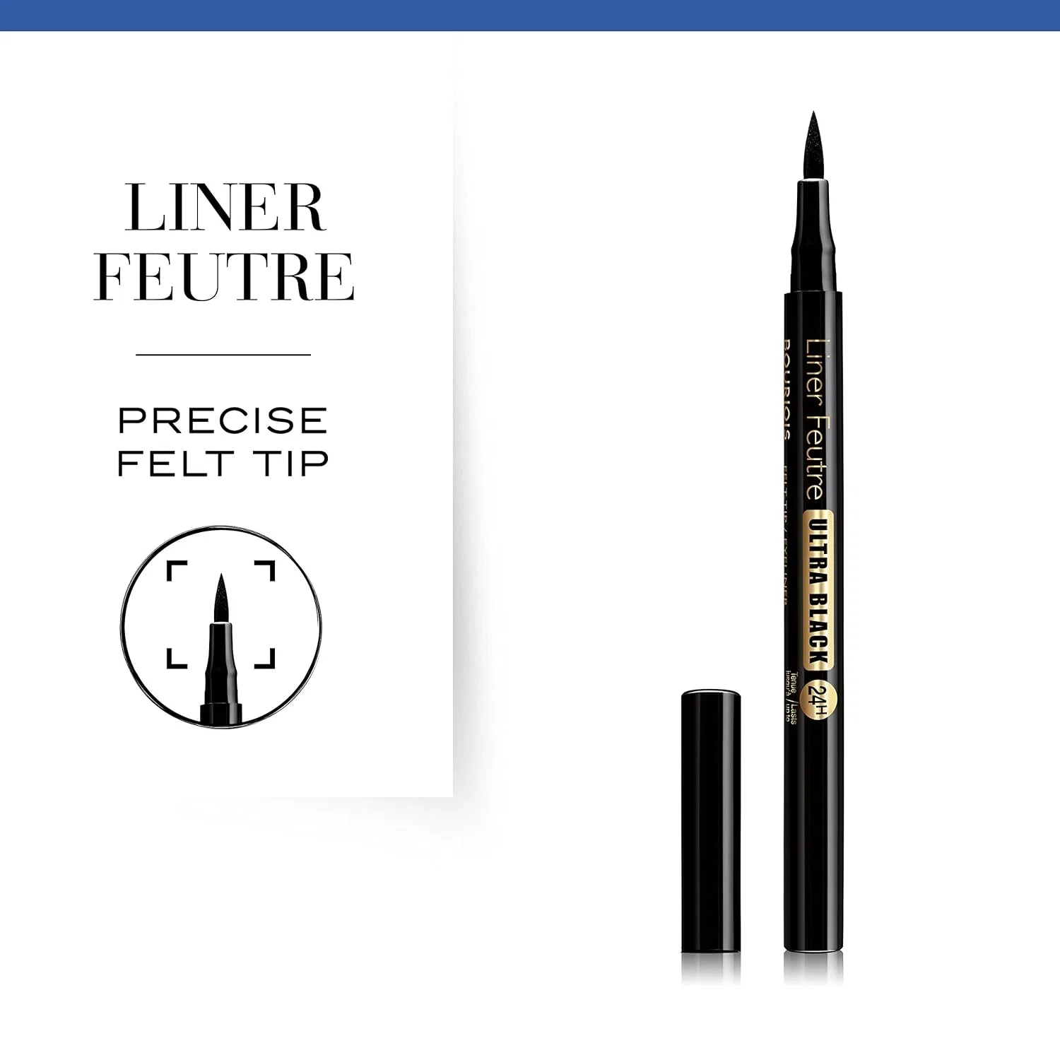Жидкая подводка для глаз «Liner With Felt Tip 41 Ultra Black» от Bourjois Bourjois, 41 Ultra Black — фото 3
