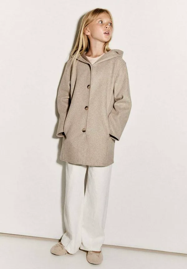 Детское классическое пальто Mango Kids, Beige