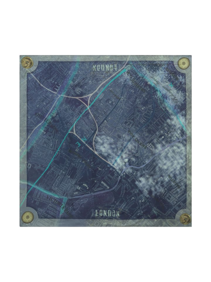 

Модный шарф LONDON BY NIGHT темно-синего цвета Bolongaro Trevor