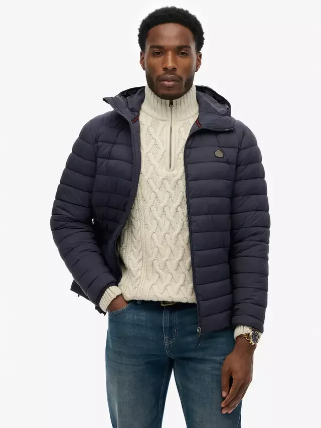 Пуховая куртка Fuji Lite Superdry, Eclipse Navy — фото 4